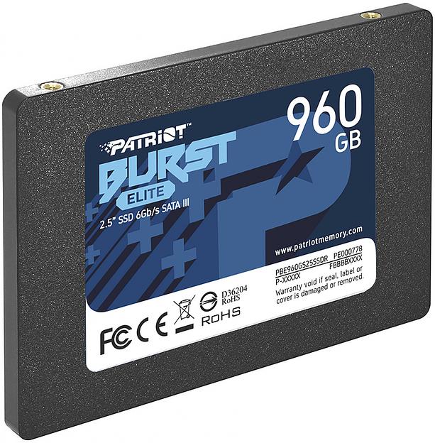 Накопитель SSD Patriot SATA III 960Gb PBE960GS25SSDR Burst Elite 2.5" фото 3