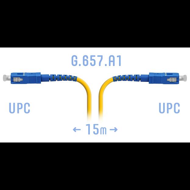 Патчкорд оптический SC/UPC SM G.657.A1 15 метров фото 1