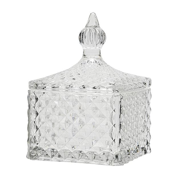 Стеклянная шкатулка с крышкой, Д100 Ш100 В145, прозрачный фото 1