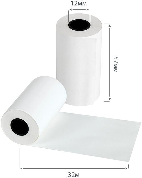 Лента чековая Cactus CS-RT57-32 57мм 32м 12mm термобумага (32) (упак.12шт) фото 2