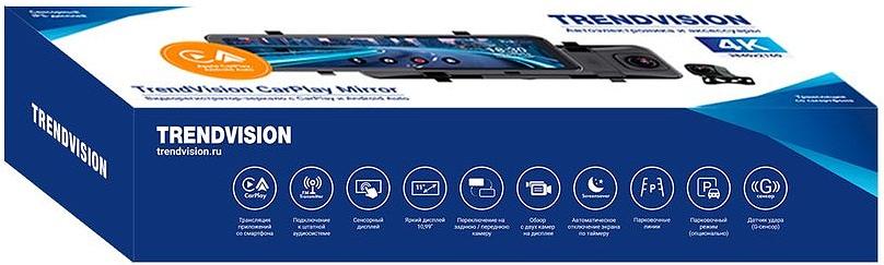Видеорегистратор TrendVision CarPlay Mirror черный 2Mpix 2160x3840 2160p 150гр. MSTAR 8826 фото 7