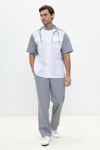 Костюм медицинский мужской DB7-03-01-1, 0+34, опт фото 1