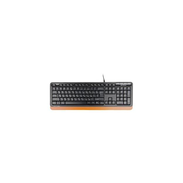 Клавиатура A4TECH Fstyler FK10, USB, черный оранжевый [fk10 orange] фото 1