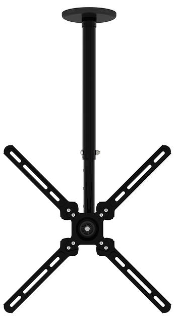 Кронштейн для телевизора Cactus CS-CP07 черный 23"-55" макс.45кг потолочный поворот и наклон фото 1