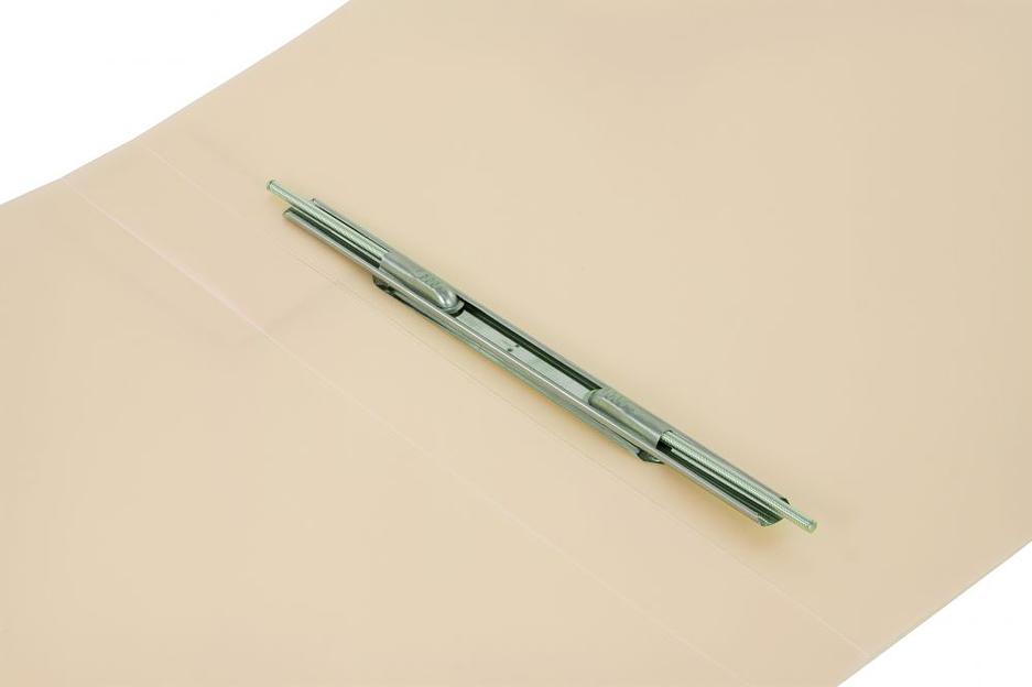 Папка метал.пруж.скоросш. Бюрократ Gems GEM07PCREAM A4 пластик 0.7мм торц.карм с бум. встав кремовый жемчуг фото 2