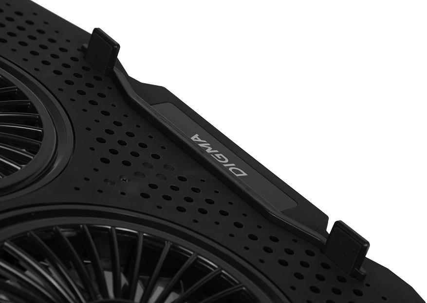 Подставка для ноутбука Digma D-NCP180-2x110 18" 410x280x34мм 20дБ 2xUSB 2x 110ммFAN 700г пластик ABS черный фото 2