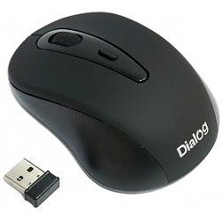 Мышь MROP-05U BLACK Dialog Pointer RF 2.4G Optical - 3 кнопки + ролик прокрутки, USB, черная фото 1