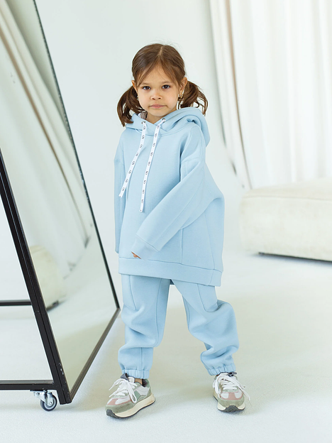 Утеплённый комплект MINI DI «Алекс» голубой однотон, арт.910/620 ОПТ фото 6