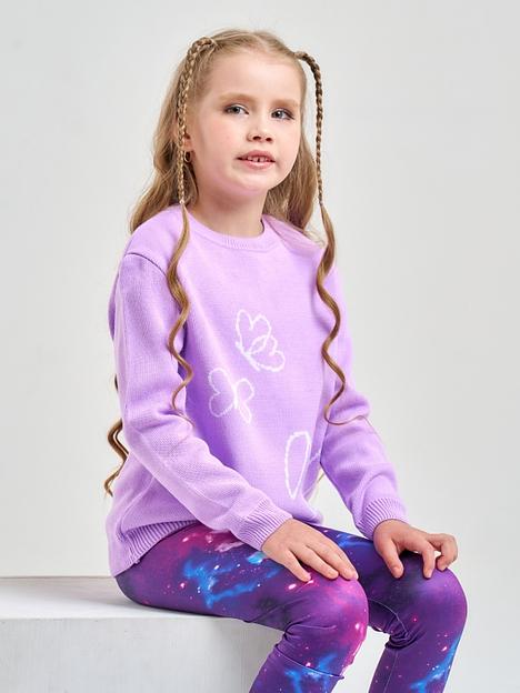 Джемпер «Зайка» сиреневый, для девочек ОПТ фото 5