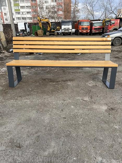 Металлическая скамейка парковая «Соло» ОПТ фото 3