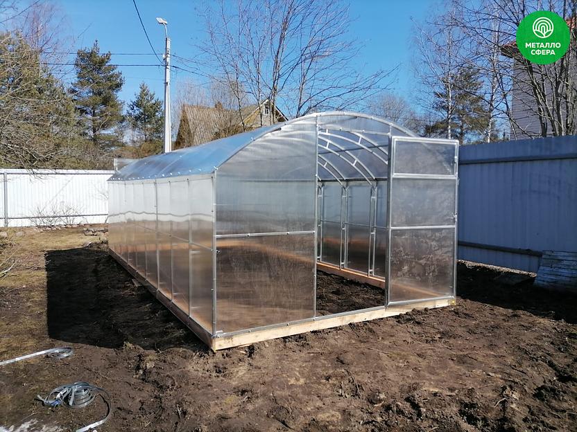 Прямостенная теплица «Богатырь» ОПТ фото 8