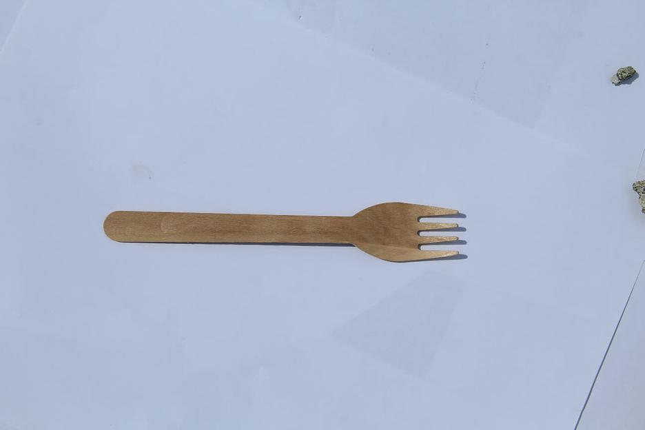 Набор одноразовых вилок 160 мм, в бумажном крафт-пакете (10 шт) фото 4