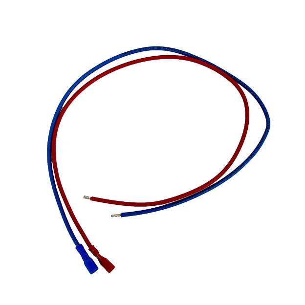 Кабельный набор для подключения аккумуляторов, красный, синий, 1м, с наконечниками фото 2