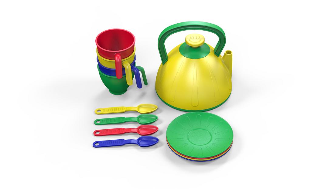 Набор посуды с чайником 13 предметов ОПТ фото 1