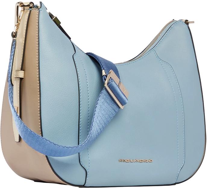 Сумка женская Piquadro Circle BD6657W92/AZBE2 голубой/бежевый натур.кожа фото 2
