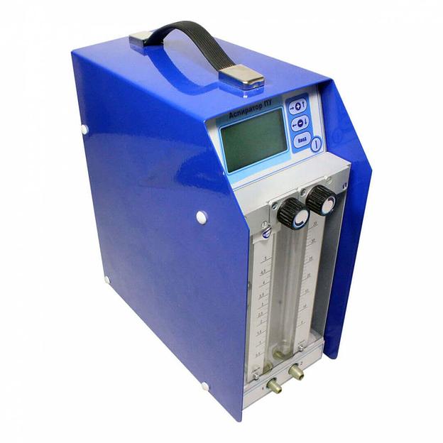 ПУ-2Э исп. 1 (со встроенным аккумулятором) аспиратор двухканальный автоматический переносной фото 1