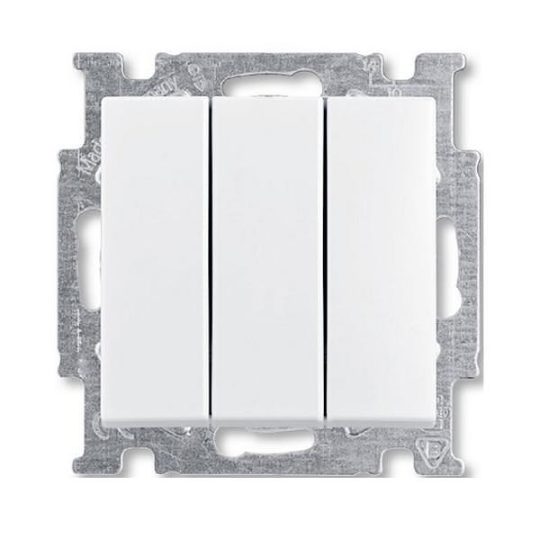 Выключатель с клавишей, 3-клавишный, 16A, Basic 55, альпийский белый 106/3/1 UC-94-507 фото 1