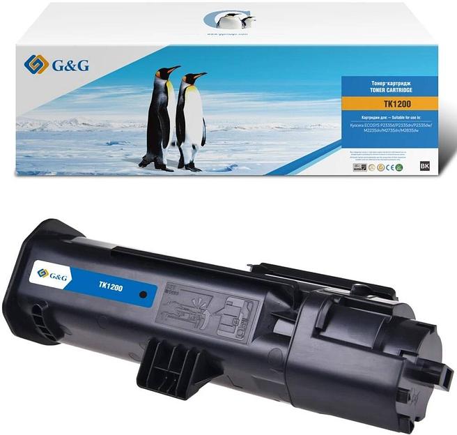 Тонер-картридж G&G, аналог Kyocera TK-1200 3k с чипом фото 1