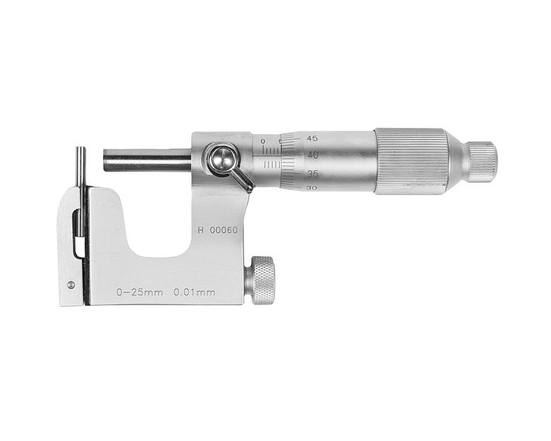 Микрометр гладкий МКУ- 25 0,01 с плоской пяткой SHAN (госреестр № 75427-19) с поверкой фото 1