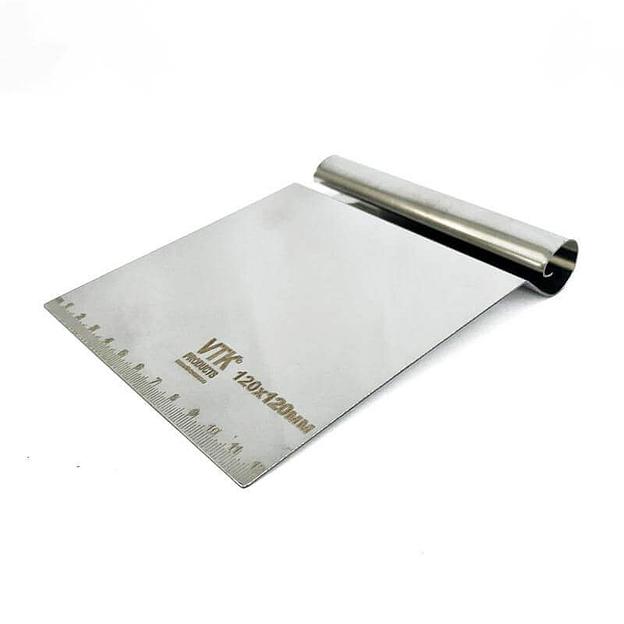 Шпатель для выравнивания торта c линейкой 120х120 мм фото 1