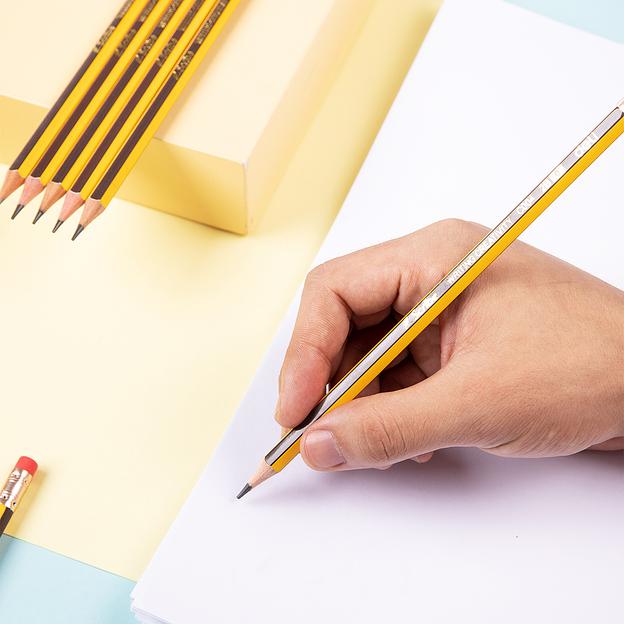 Карандаш чернографит. Deli EC004-2B 2B шестигран. ластик коробка картонная (12шт) фото 7