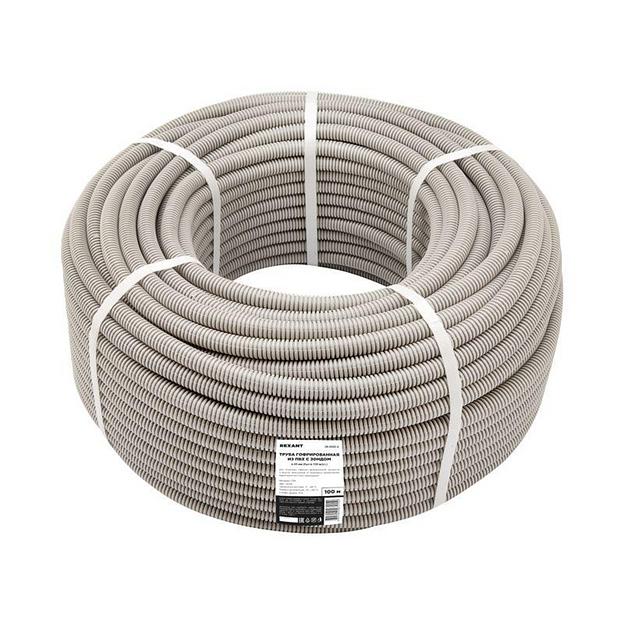 Rexant (28-0020-2) Труба гофрированная ПВХ REXANT 20 с зондом 100м фото 4