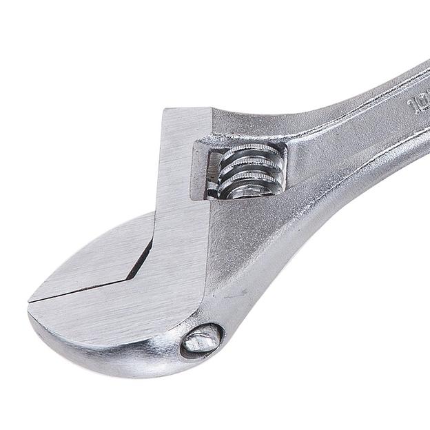 Ключи Deli Разводной ключ Deli DL010A 250мм, диапазон регулировки 0-30мм, инструментальная сталь, хромированная отделка фото 2