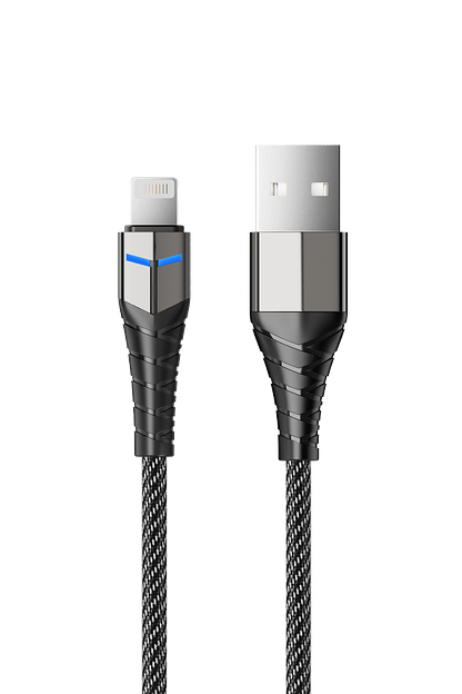 Кабель Accesstyle AL24-F100LED Black-Gray фото 1