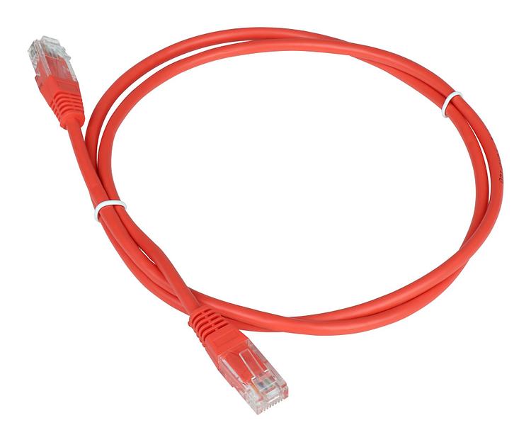 Патч-корд Lanmaster TWT-45-45-5.0-RD вилка RJ-45-вилка RJ-45 кат.5е 5м красный ПВХ (уп.:1шт) фото 1