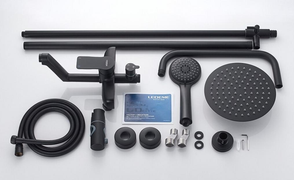 Смесители с тропическим душем, душевая система Ledeme L72418B, опт фото 1