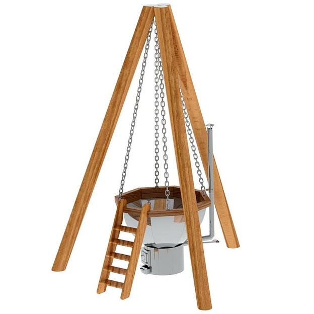 Банный чан «Одиссей» на брёвнах (с печью толщиной 3 мм) (6-8 человек) фото 1