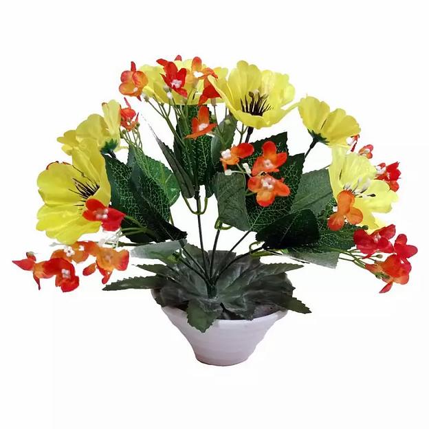 Цветы в горшке 7 маков с цветочками фото 1