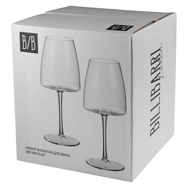 Набор бокалов для вина Billibarri «Lalin» 380 мл, 4 шт ОПТ фото 6
