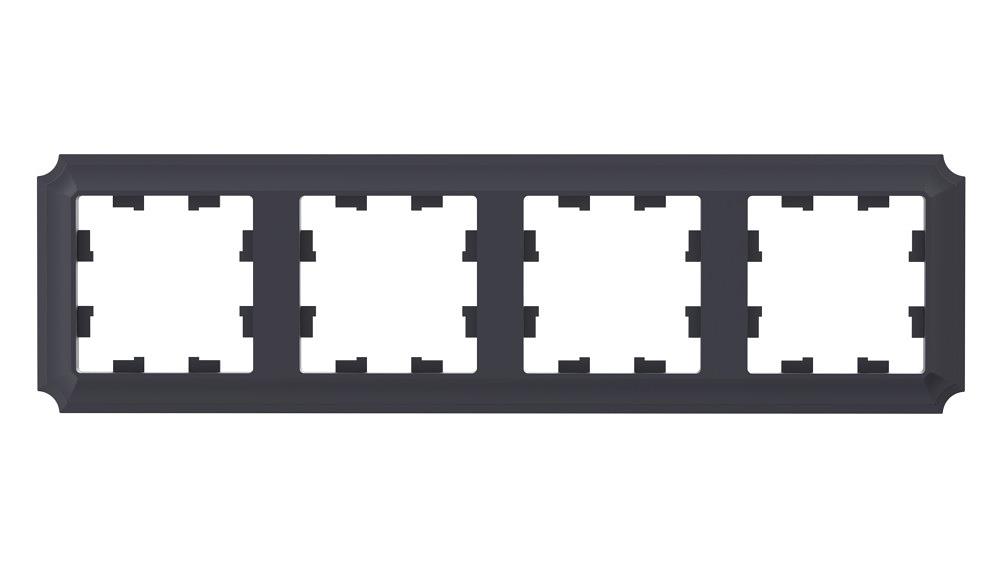 ATLASDESIGN ANTIQUE 4-постовая рамка, универсальная, КАРБОН фото 1