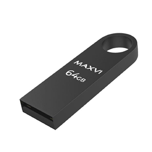 Maxvi USB Drive 64GB MK dark grey, монолит, металл, USB 2.0 фото 1