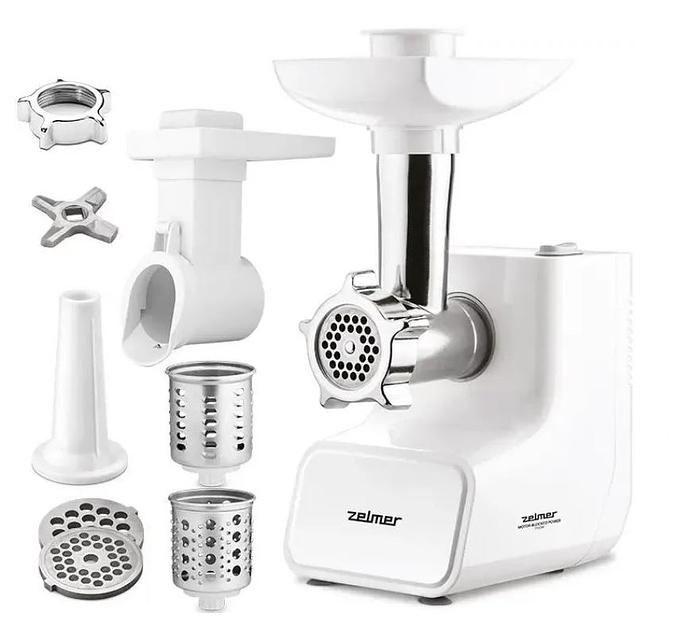 Мясорубка Zelmer ZMM3512B белый фото 2