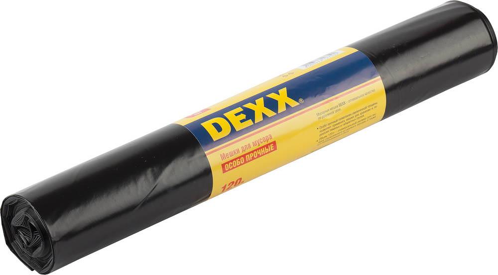 DEXX 120 л, 10 шт, черные, мусорные мешки (39151-120) фото 1