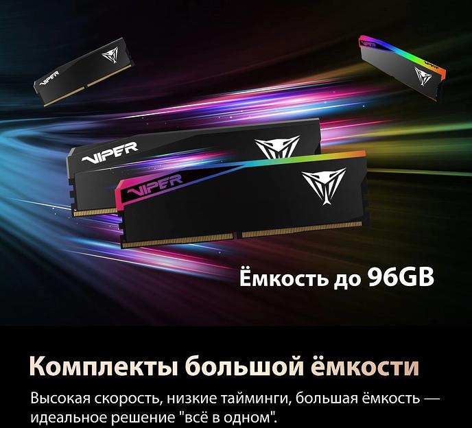 Память DDR5 2x32GB 6000MHz Patriot VEUR564G6028K Viper Elite 5 Ultra RTL PC5-48000 CL28 DIMM 288-pin 1.4В kit single rank Ret фото 10