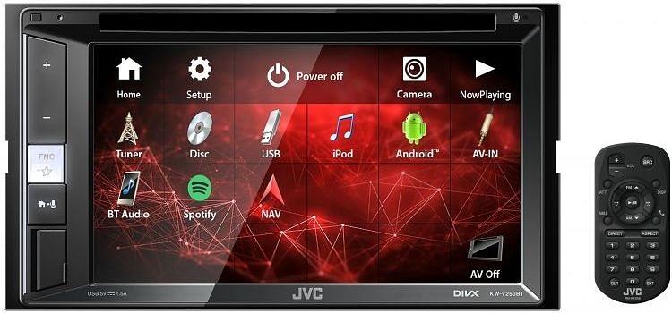 Автомагнитола JVC KW-V250BTM 2DIN 4x50Вт v3.0 6.2" ПДУ RDS фото 2