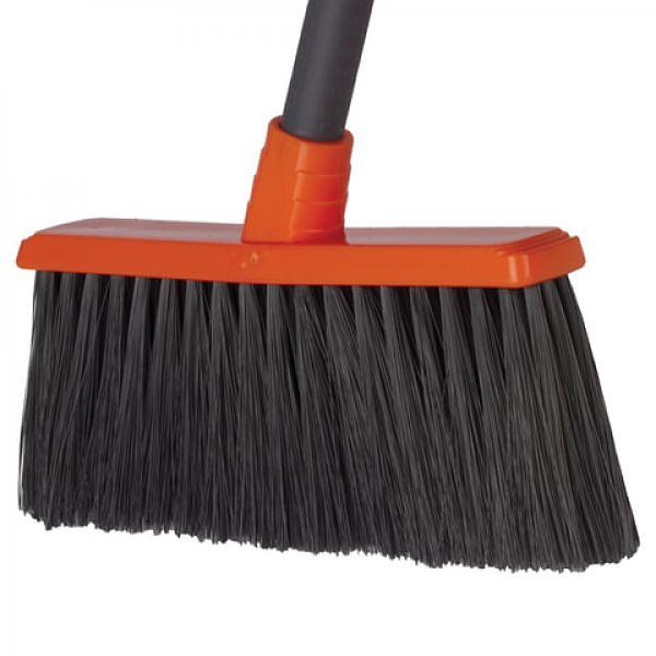 Совок для мусора 25х20 см со щеткой-сметкой на длинных рукоятках 80 см, пластик, оранжевый, IDEA, Россия (601325) фото 3