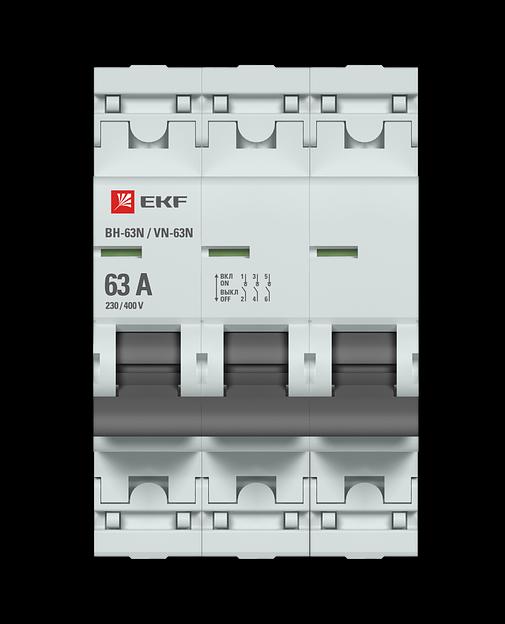 Выключатель нагрузки 3п 63А ВН-63N PROxima EKF S63363 фото 2