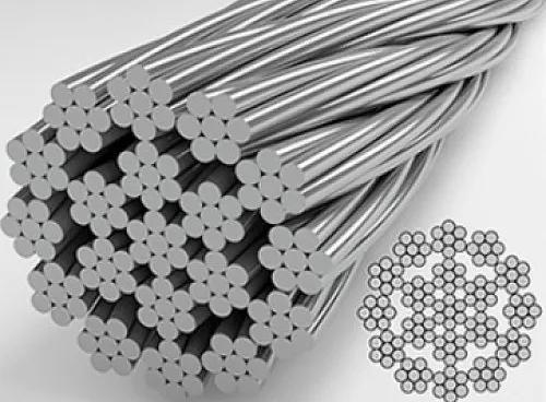 Канат стальной оцинкованный многопрядный некрутящийся DIN 3069 фото 1