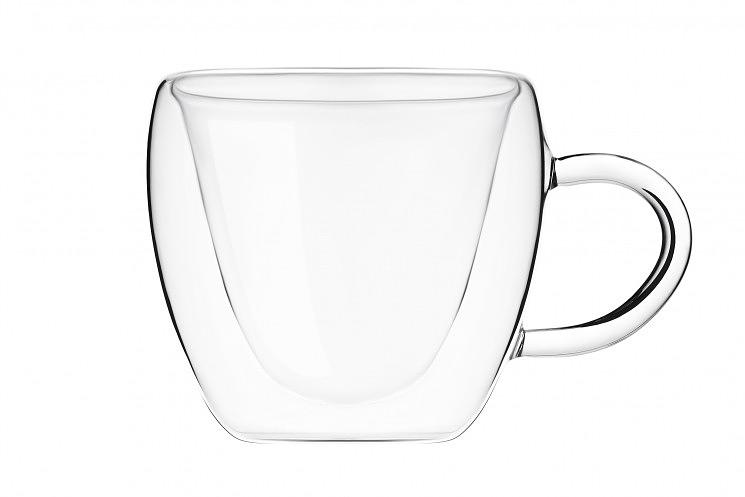 Набор чашек с ручками Ardesto с двойными стенками  300 мл  H 9 5 см  2 шт  боросиликатное стекло AR2630GHL фото 1