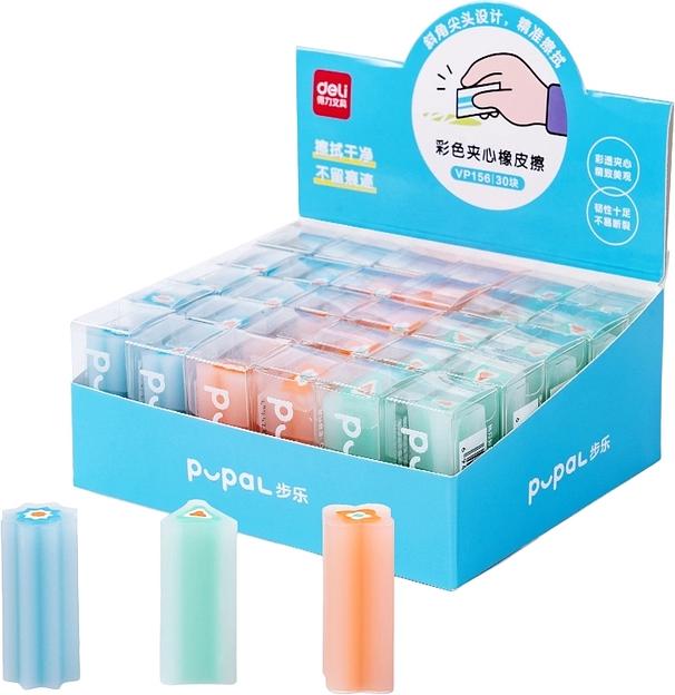 Ластик Deli VP156 48x21x21мм ПВХ ассорти фото 1