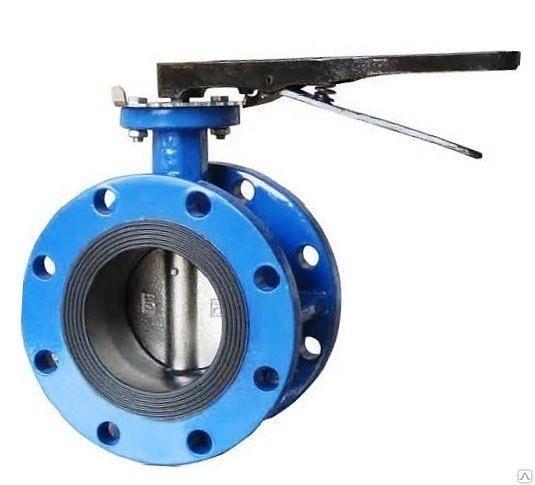 Затвор дисковый поворотный фланцевый Ду80 Ру1.6 МПа опт фото 1