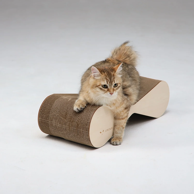 Когтеточка Тумяу «Медиум» с деревянным ободком, Premium, светлое дерево, опт фото 1