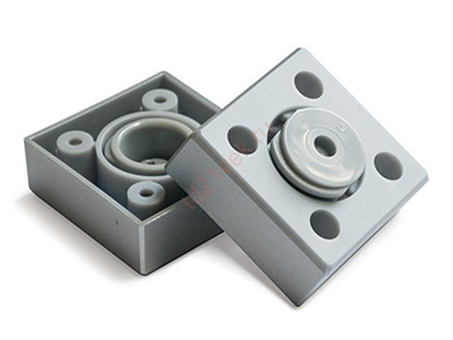 Ножка регулируемая №6 (53х53х20мм) пластик, металлик фото 1