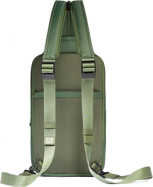 Рюкзак слинг мужской Piquadro Orion CA6625S136/VE хаки ткань/натур.кожа фото 3