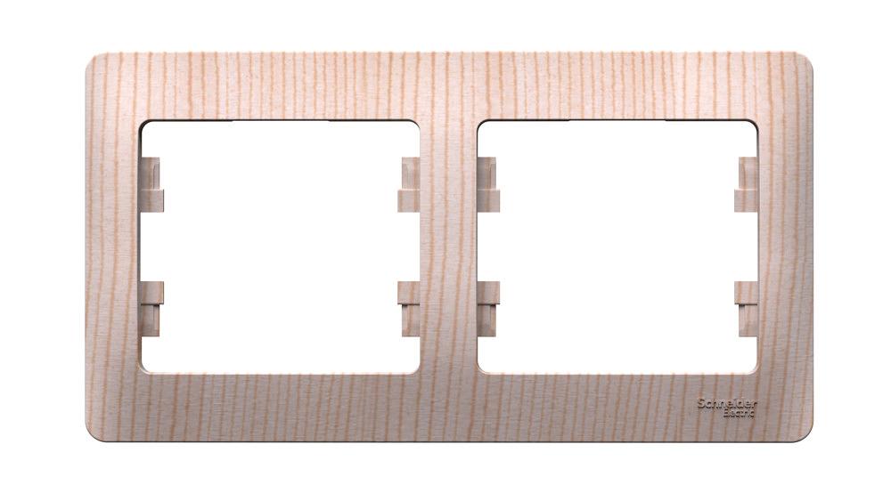 GLOSSA 2-постовая рамка, горизонтальная, сосна фото 1