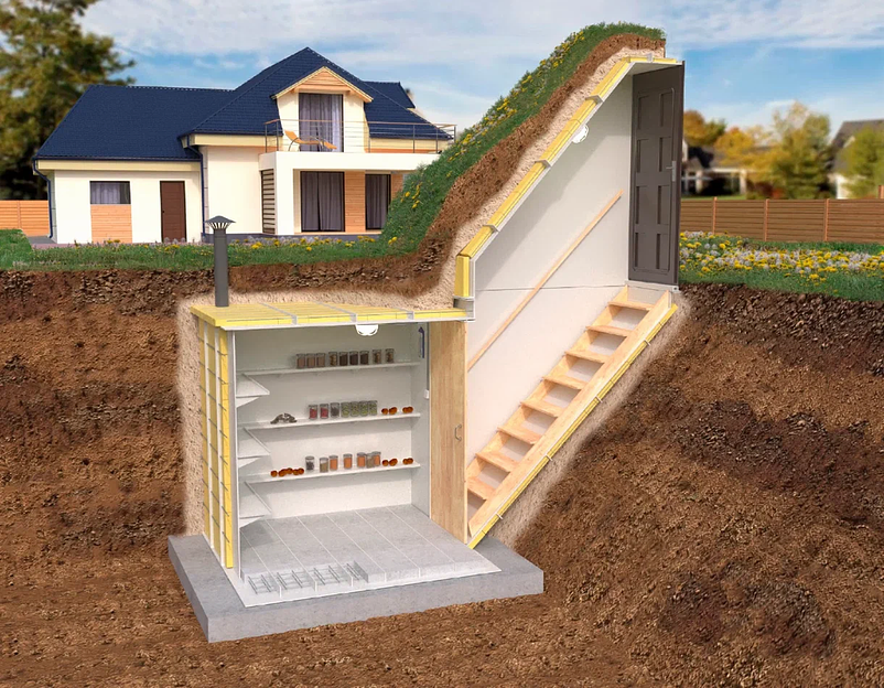 Пластиковый погреб Экосети БВ2 с двумя боковыми дверьми фото 3